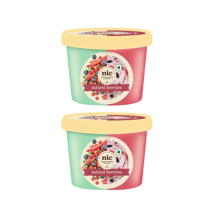 NIC Mixed Berries Ice Cream Cup - Pack of 2