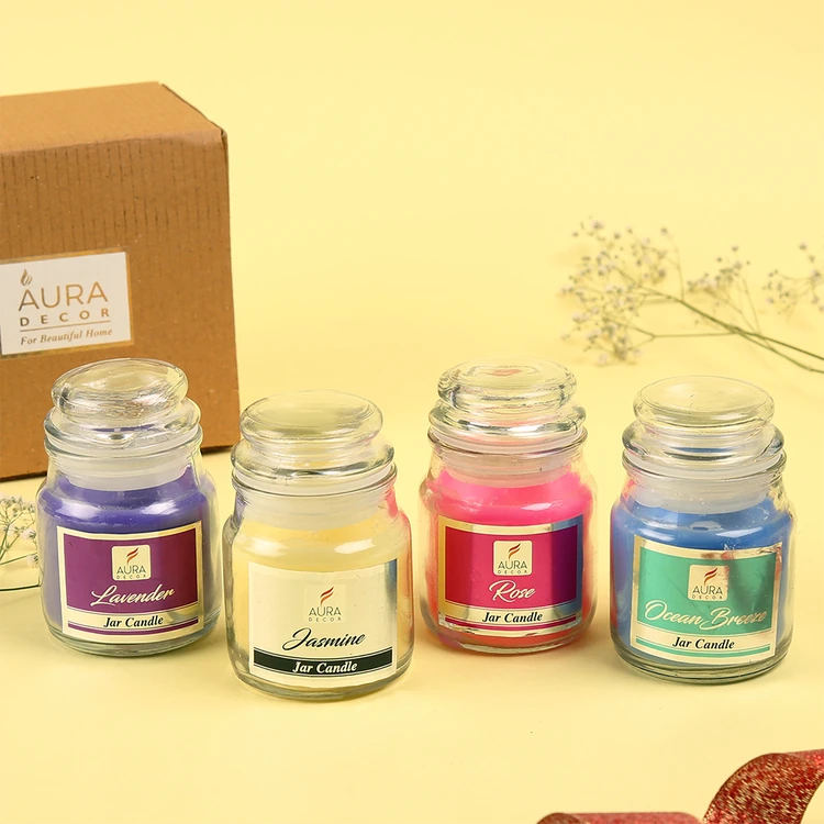 Scented Jar Candle (4 Fragrance) by Auradecor