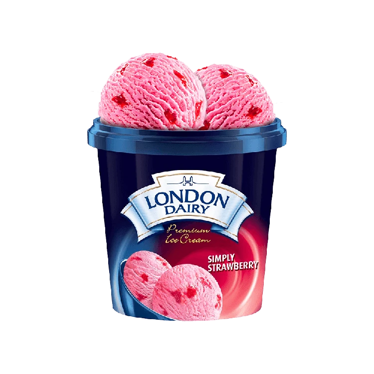 London Dairy Simply Strawberry Ice Cream Cup