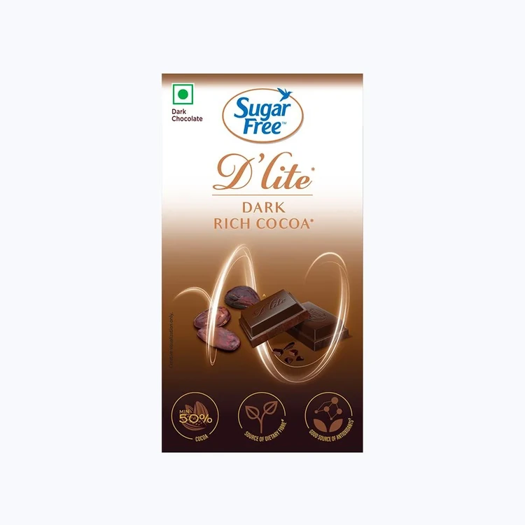 Sugar Free D'Lite Rich Cocoa Dark Chocolate Bar (Naturally Sweetened)