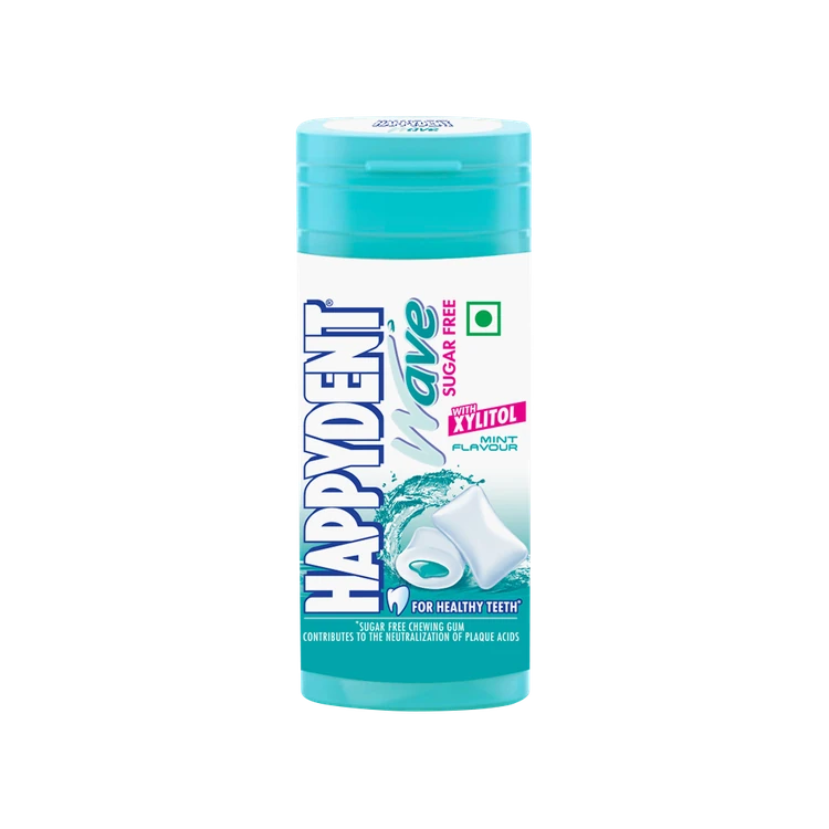 Happydent Wave Sugarfree Mint Chewing Gum 18 Pcs