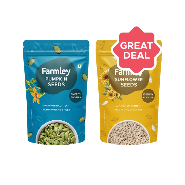 Farmley Premium Sunflower Seeds +  Premium Pumpkin Seeds Combo