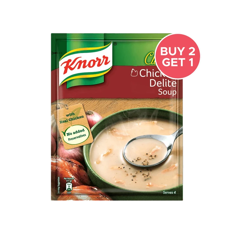 Knorr Classic Chicken Delite Soup with No Added Preservatives - Buy 2 Get 1 Free