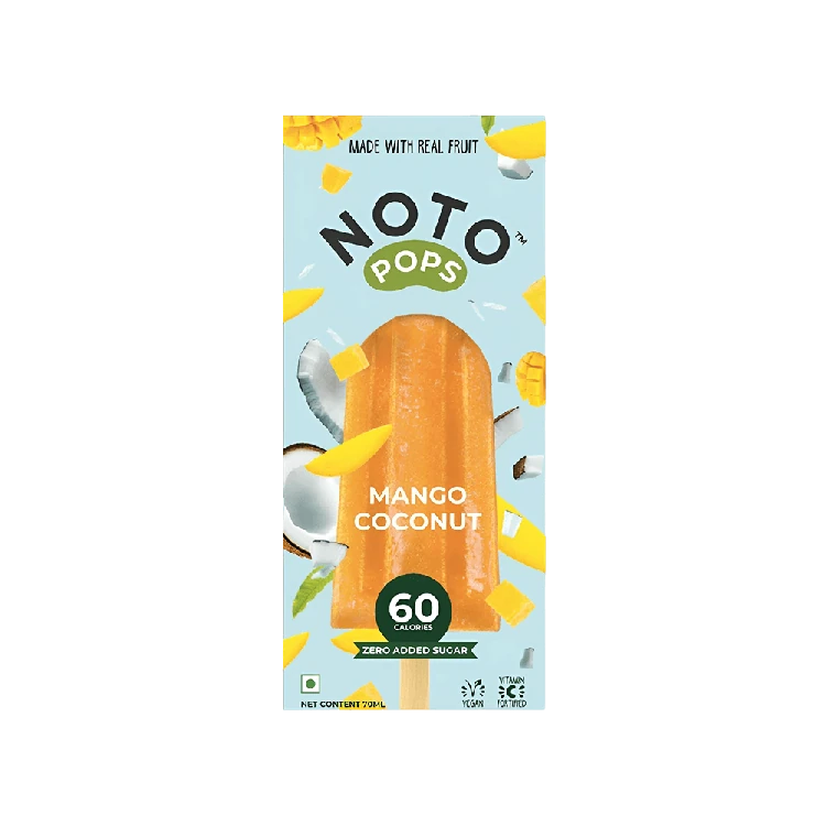 Noto Pops Mango Coconut Ice Cream Stick Pops