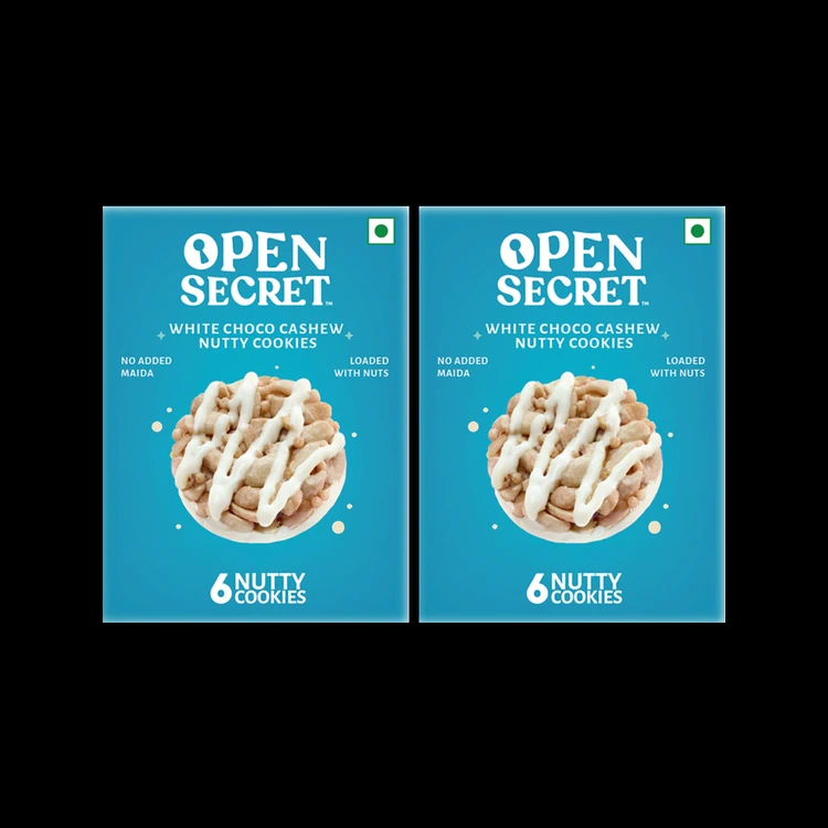 Open Secret White Chocolate Cashew Protein Cookies - Pack of 2
