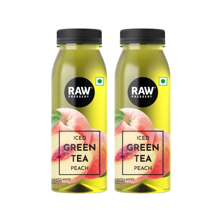 Raw Pressery Iced Green Tea (Peach) - Pack of 2