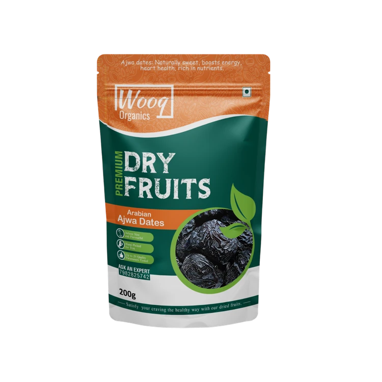 Wooq Organics Arabian Ajwa Organic Dates (Kharjura)