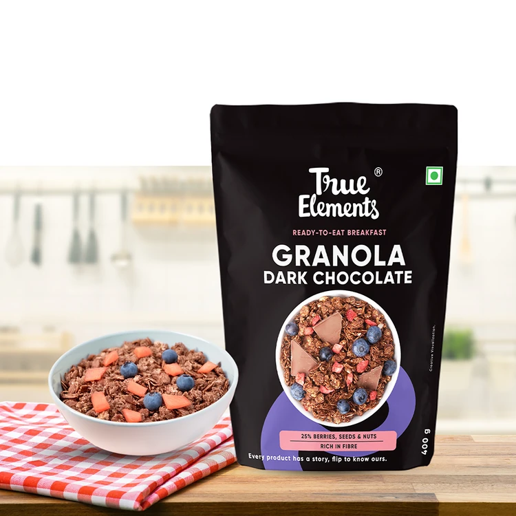 True Elements Dark Chocolate Granola
