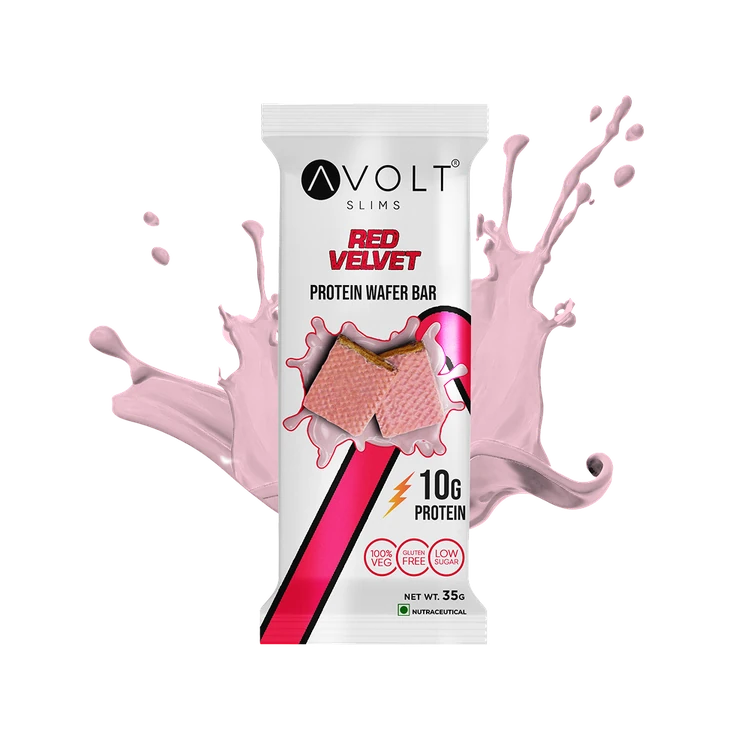 Avolt Slims Red Velvet Protein Wafer Bar