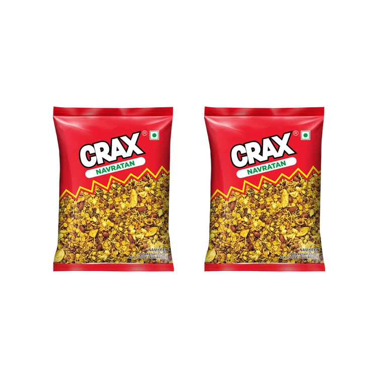 Crax Navratan Mixture Namkeen Mixture - Pack of 2