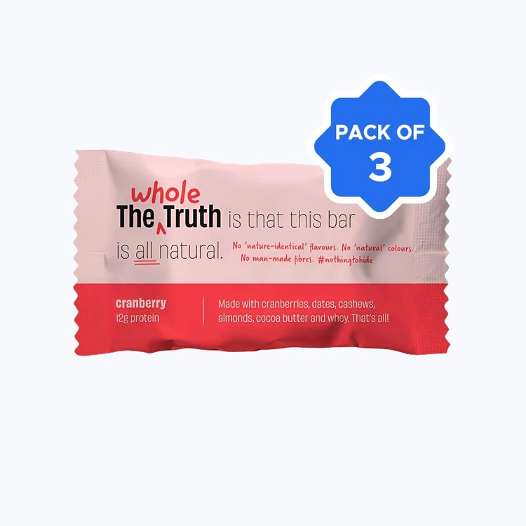 The Whole Truth Cranberry Protein Bar - Pack of 3