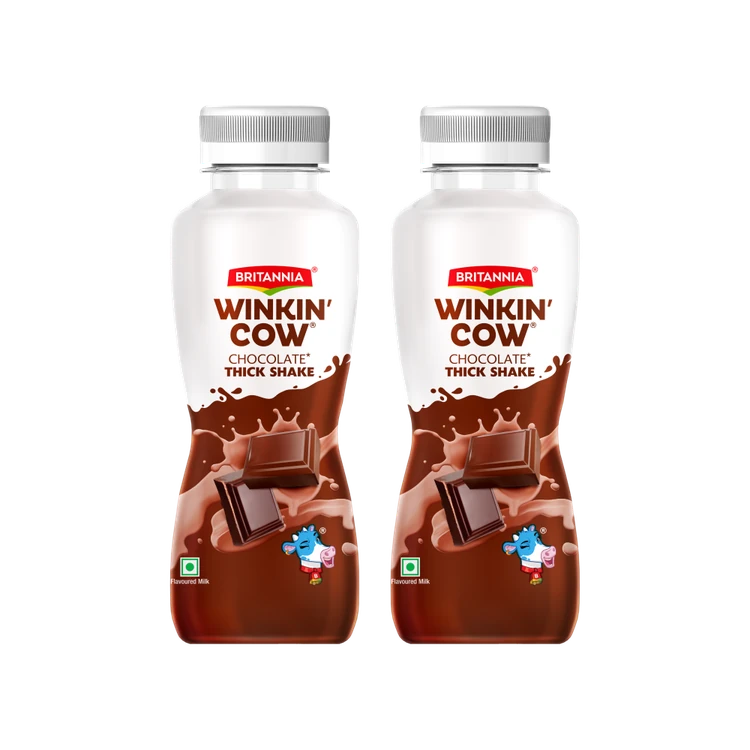 Britannia Winkin Cow Chocolate Thick Milkshake - Pack of 2