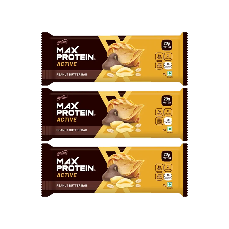 RiteBite Max Protein Peanut Butter 20 g Protein Bar - Pack of 3