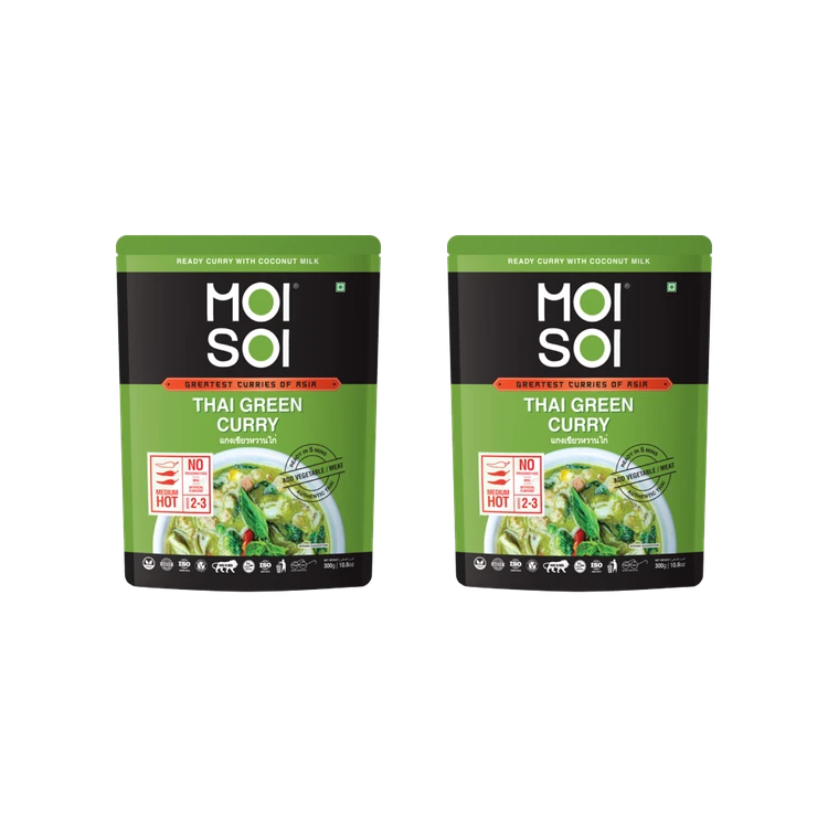 Moi Soi Thai Green Curry Sauce with Coconut Milk - Pack of 2