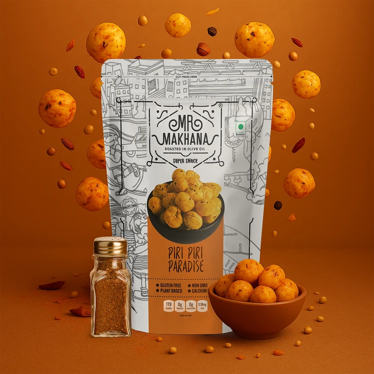 Mr. Makhana Piri Piri Paradise Flavoured Makhana (Standee Pouch)
