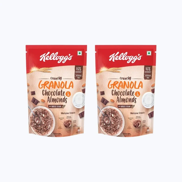 Kellogg's Crunchy Muesli Granola Chocolate & Almonds Cereal - Pack of 2