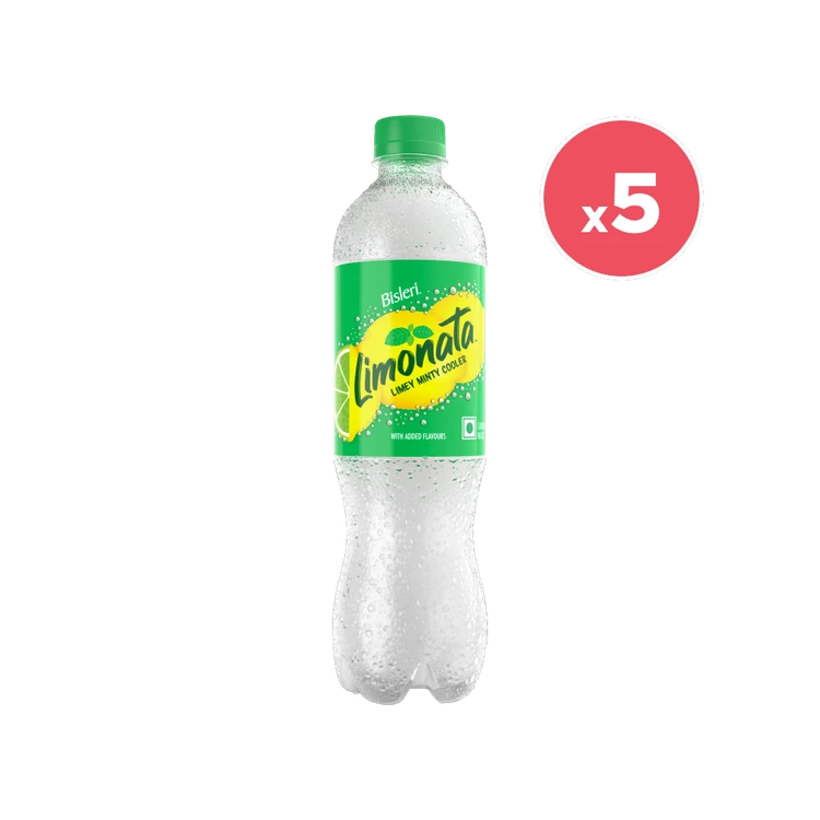 Bisleri Limonata Limey Minty Cooler Lime Soft Drink - Pack of 5