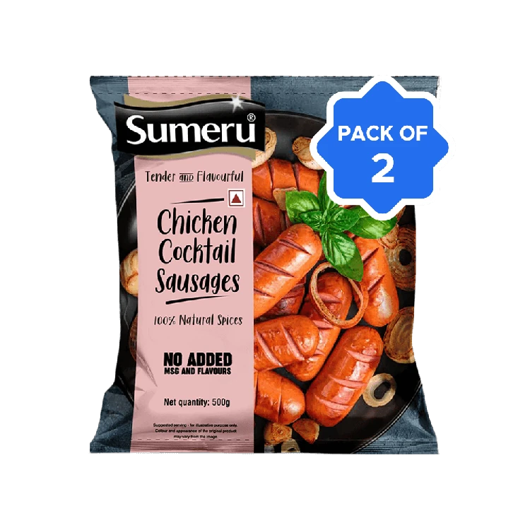 Sumeru Cocktail Chicken Sausage (Frozen) - Pack of 2