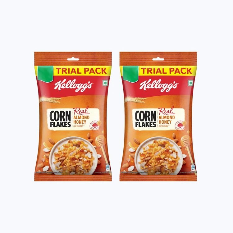 Kellogg's Real Almond Honey Corn Flakes - Pack of 2