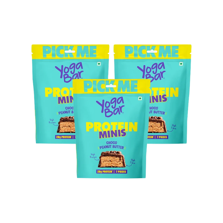 Yoga Bar Choco Peanut Butter Mini Protein Bar - Pack of 3