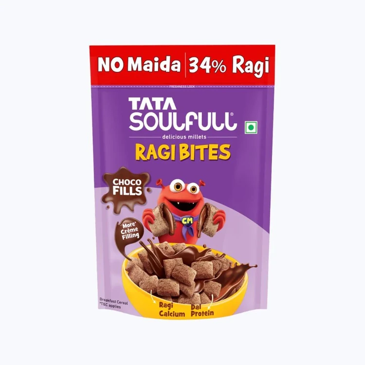 Tata Soulfull Ragi Bites Choco Fills, No Maida, Breakfast Cereal