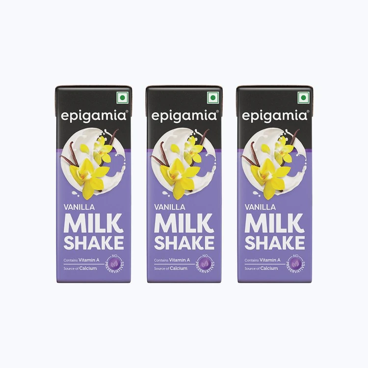 Epigamia Origins Vanilla Milkshake - Pack of 3