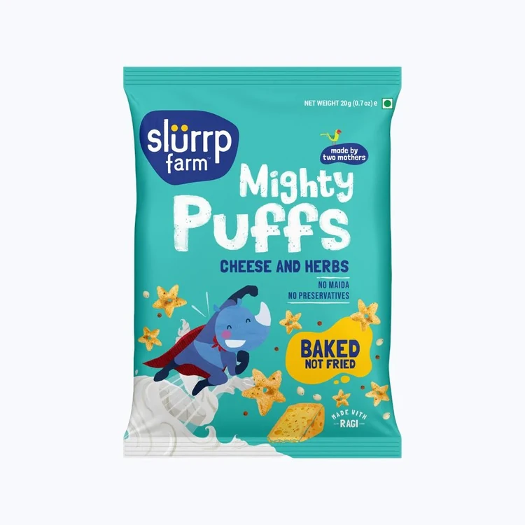Slurrp Farm Mighty Munch Cheese and Herbs Puffs