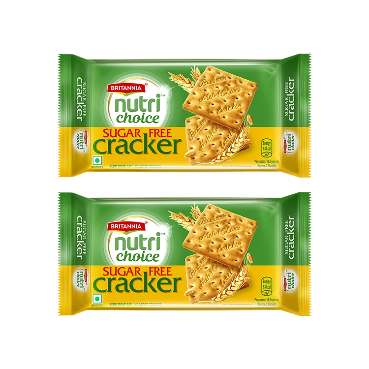 Britannia NutriChoice Sugar Free Healthy & Digestive Cracker - Pack of 2