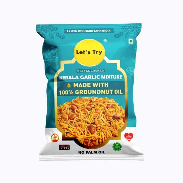 Let's Try Kerala Garlic Mixture Namkeen