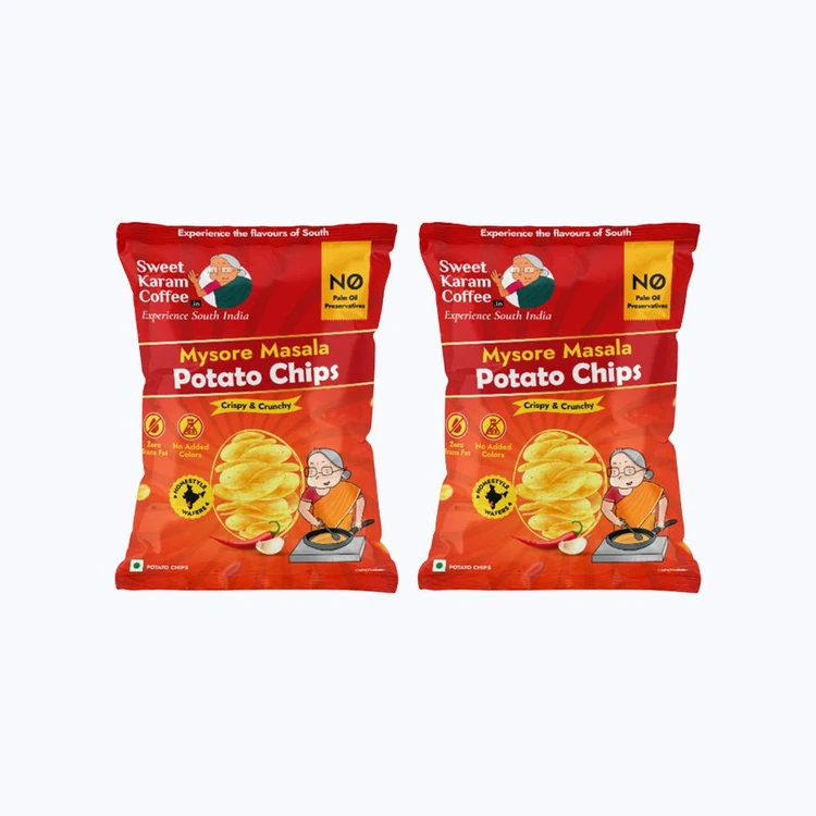 Sweet Karam Coffee Mysore Masala Potato Chips - Pack of 2