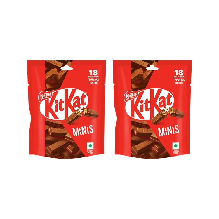Nestle KitKat Minis Choco Treat Wafer Chocolate Pack - Pack of 2