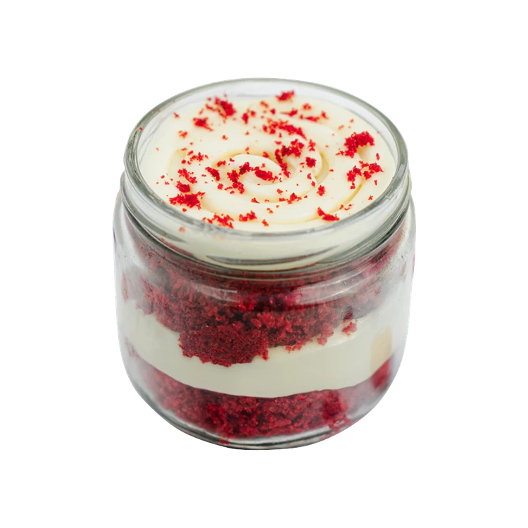 Creme Castle Red Velvet Eggless Jar Cake