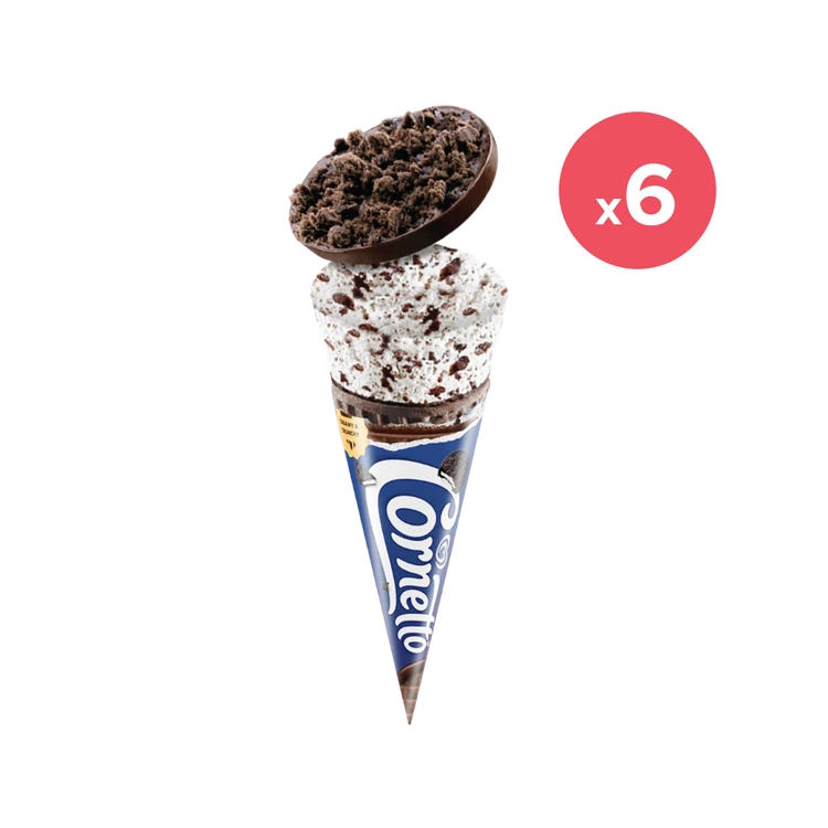 Kwality Walls Cornetto Oreo Frozen Dessert Cone - Pack of 6