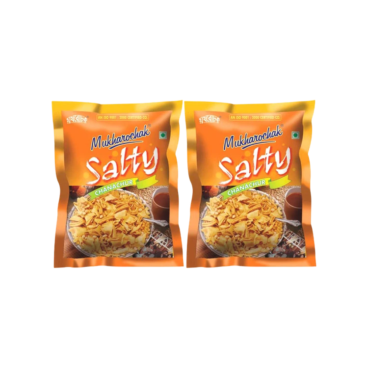 Mukharochak Salty Chanachur Mixture Namkeen - Pack of 2