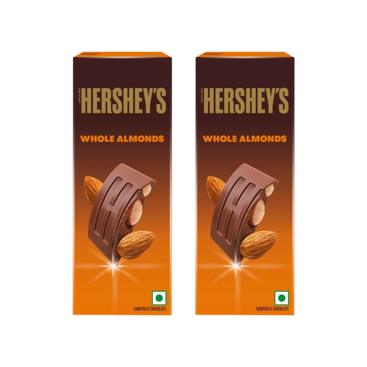 Hershey's Whole Almonds Milk Chocolate Bar - Pack of 2