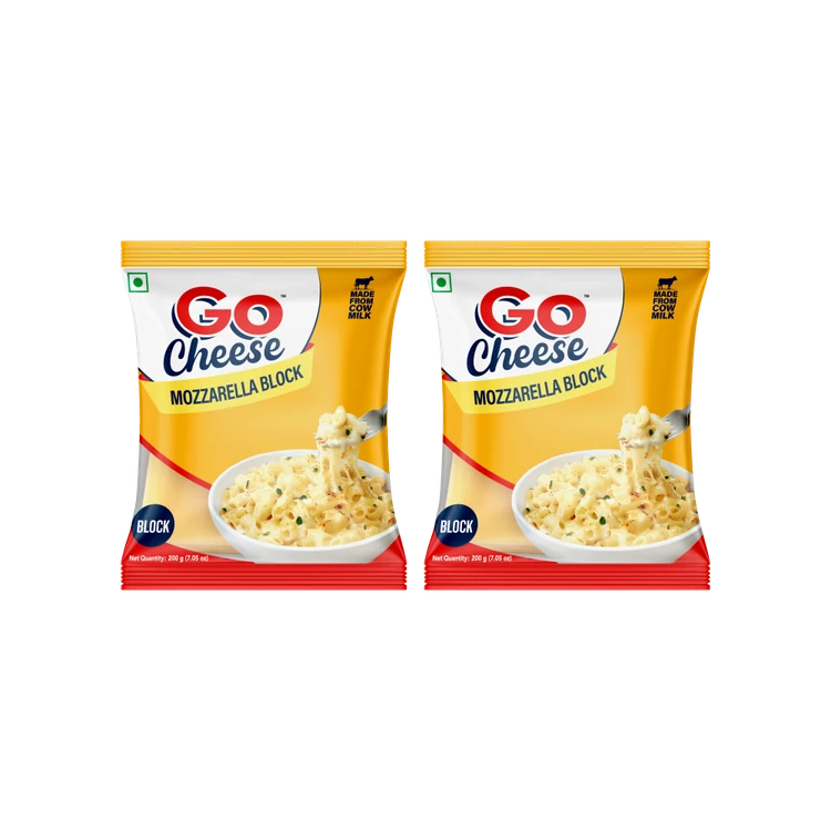 Go Mozzarella Cheese Block - Pack of 2