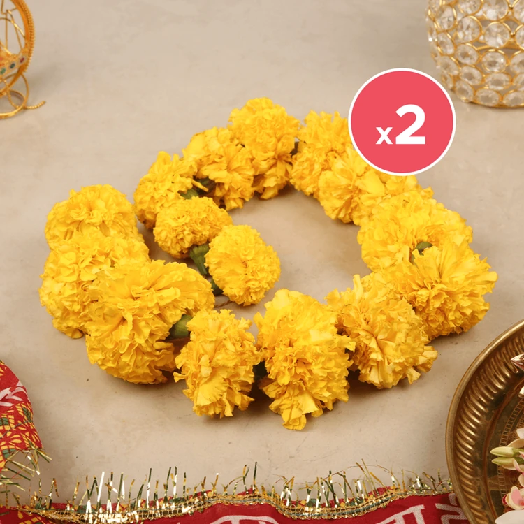 Fresh Garland - Yellow Marigold (Hoovu Male)