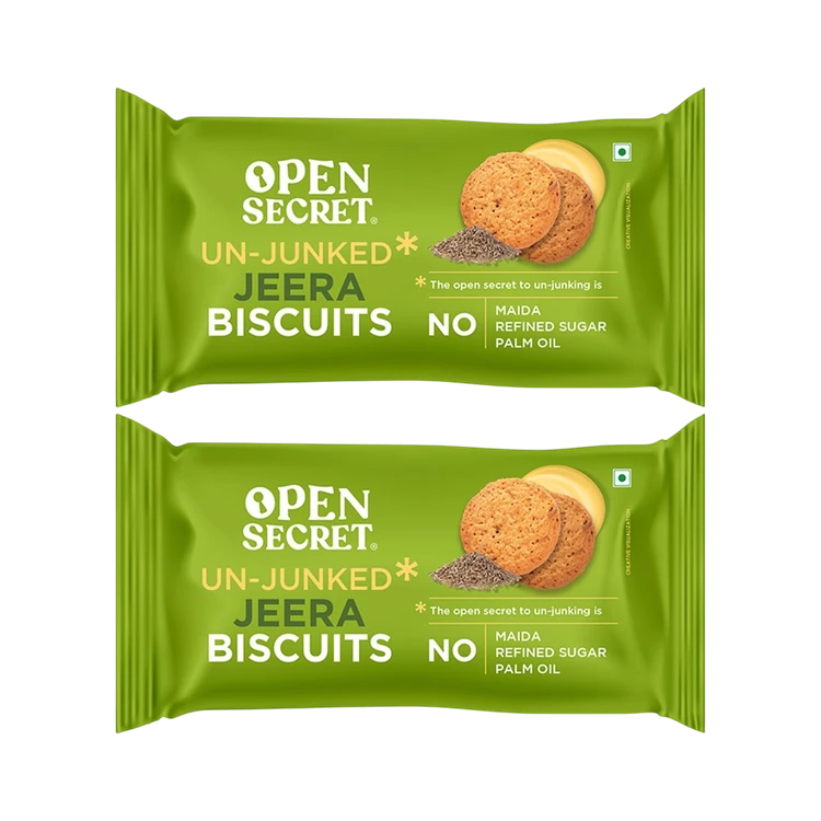 Open Secret Zero Maida Healthy Millet Biscuit - Jeera - Pack of 2