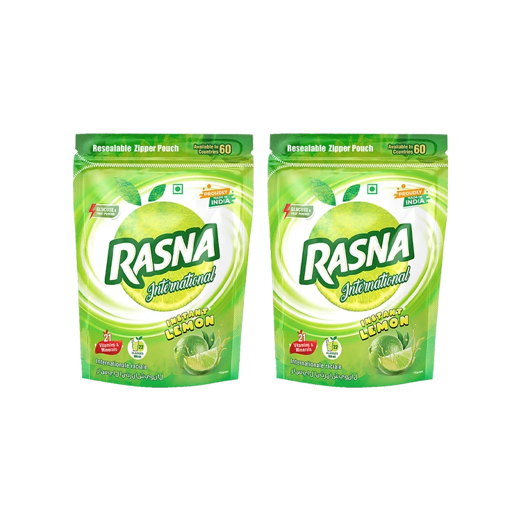 Rasna Fruit Plus Nimbu Pani Concentrated Drink Mix - Pack of 2