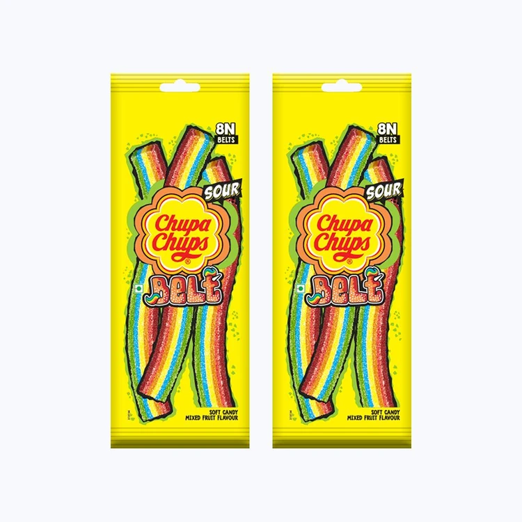 Chupa Chups Sour Belt Mixed Fruit Candy - Pack of 2