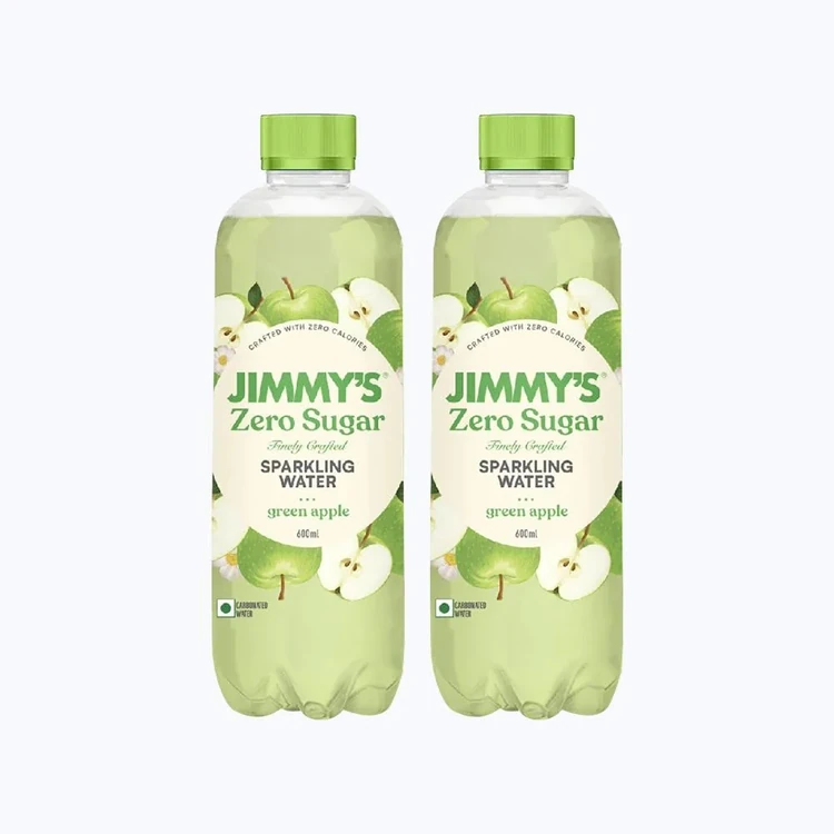 Jimmy's Zero Sugar Sparkling Water (Green Apple) - Pack of 2