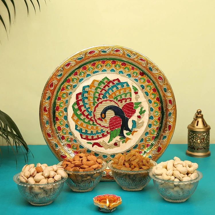 Shakuntlam Dry Fruit Gift Thali in Box (750 g)