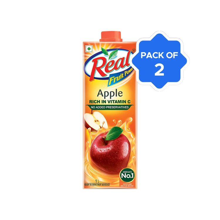 Real Fruit Power Apple Juice 1 l - Pack of 2