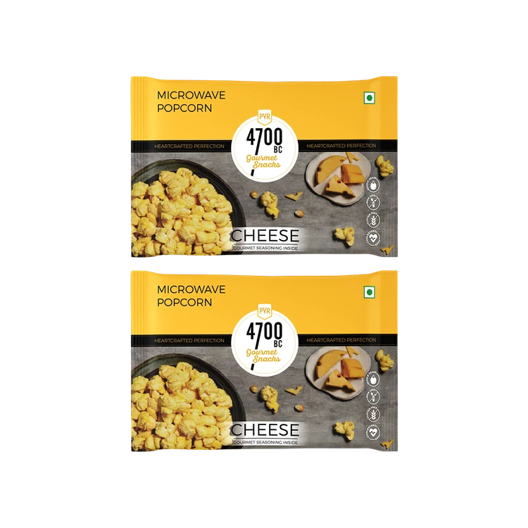 4700BC Microwave Cheese Popcorn with Seasoning - Pack of 2