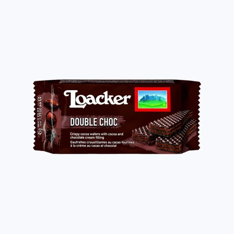 Loacker Classic Double Chocolate Wafer Cookies