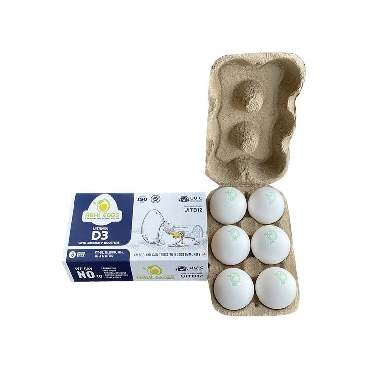 Abhi Vitamin D3 White Protein Rich Eggs - 1 pack (6 pieces)