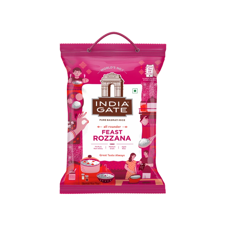 India Gate Feast Rozana Basmati Rice (Medium Grain) (Basmati Akki)
