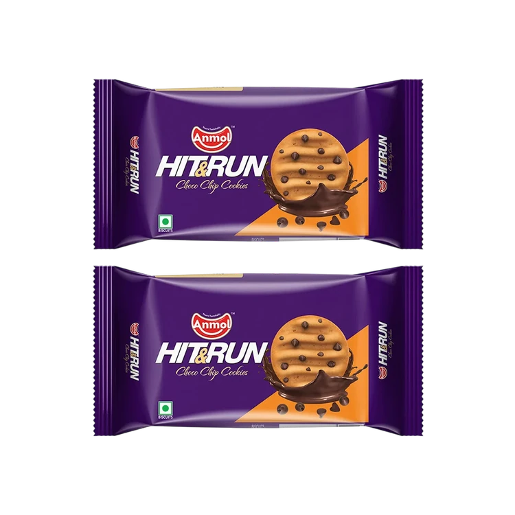 Anmol Hit & Run Choco Chip Cookies - Pack of 2