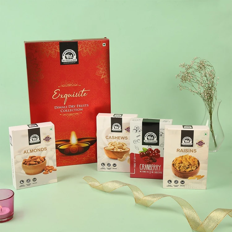 Wonderland Foods Exquisite Diwali Dry Fruits Gift Pack (Dry Fruits Udugore Pack)