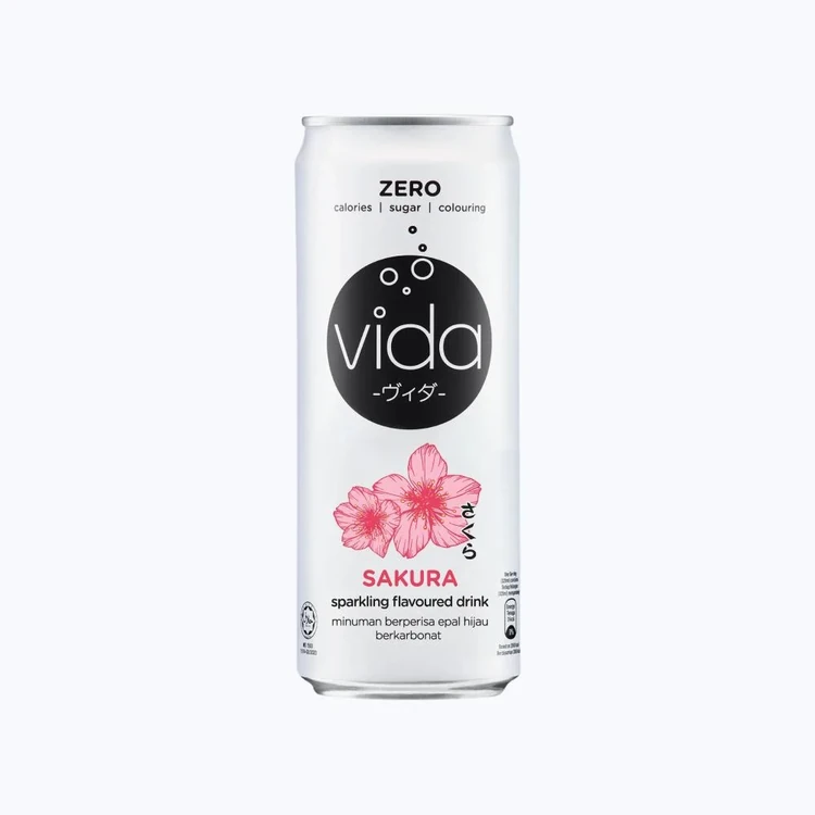 Vida Zero Sugar Zero Calorie Sakura Sparkling Drink
